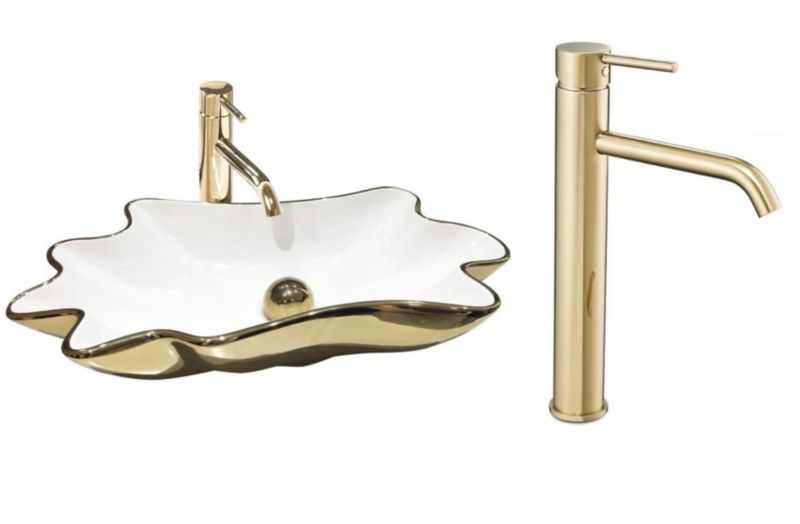 Umywalka nablatowa GTM Design Infinity M3 Biała z baterią w zestawie 1 szt.