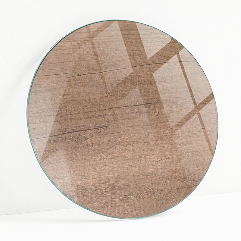 Blat Szklany z Nadrukiem Wallfluent FI 60 cm Wzór z fakturą drewna 1 szt.