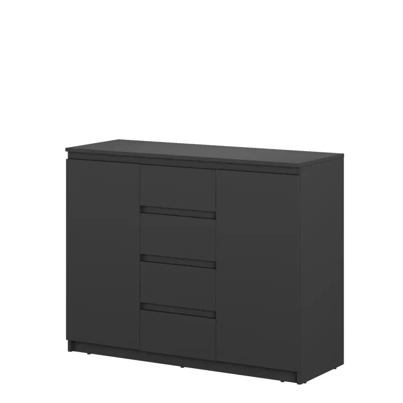 Czarna komoda z szufladami do sypialni IDEA