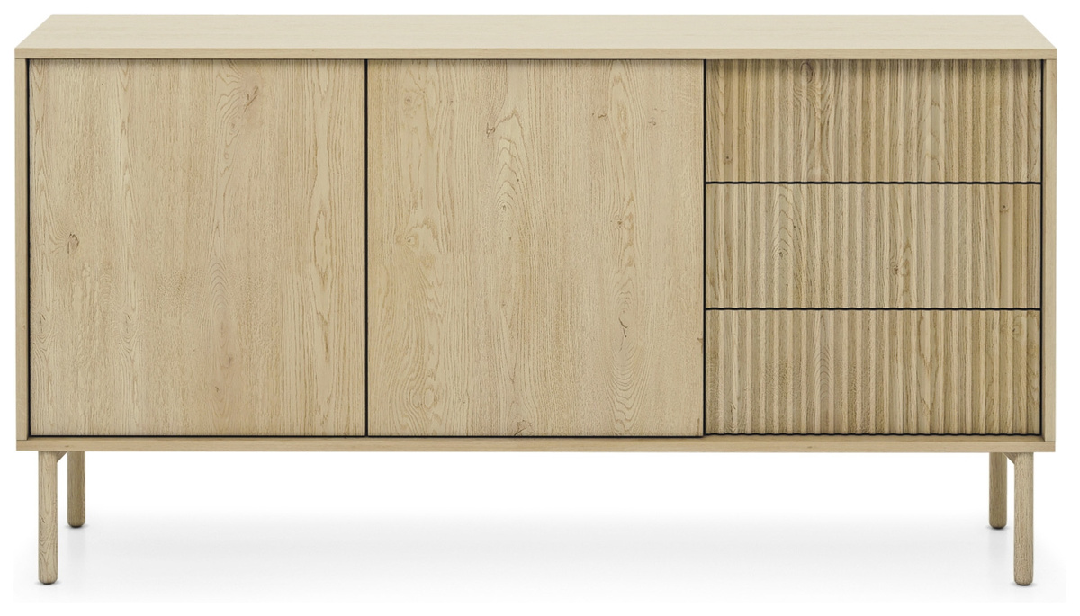 Nowoczesna komoda do salonu 153 cm TAMORIS dąb cremona