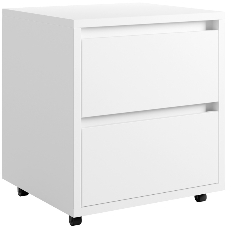 Biały kontenerek z szufladami 50 cm do biurka CRAFTON