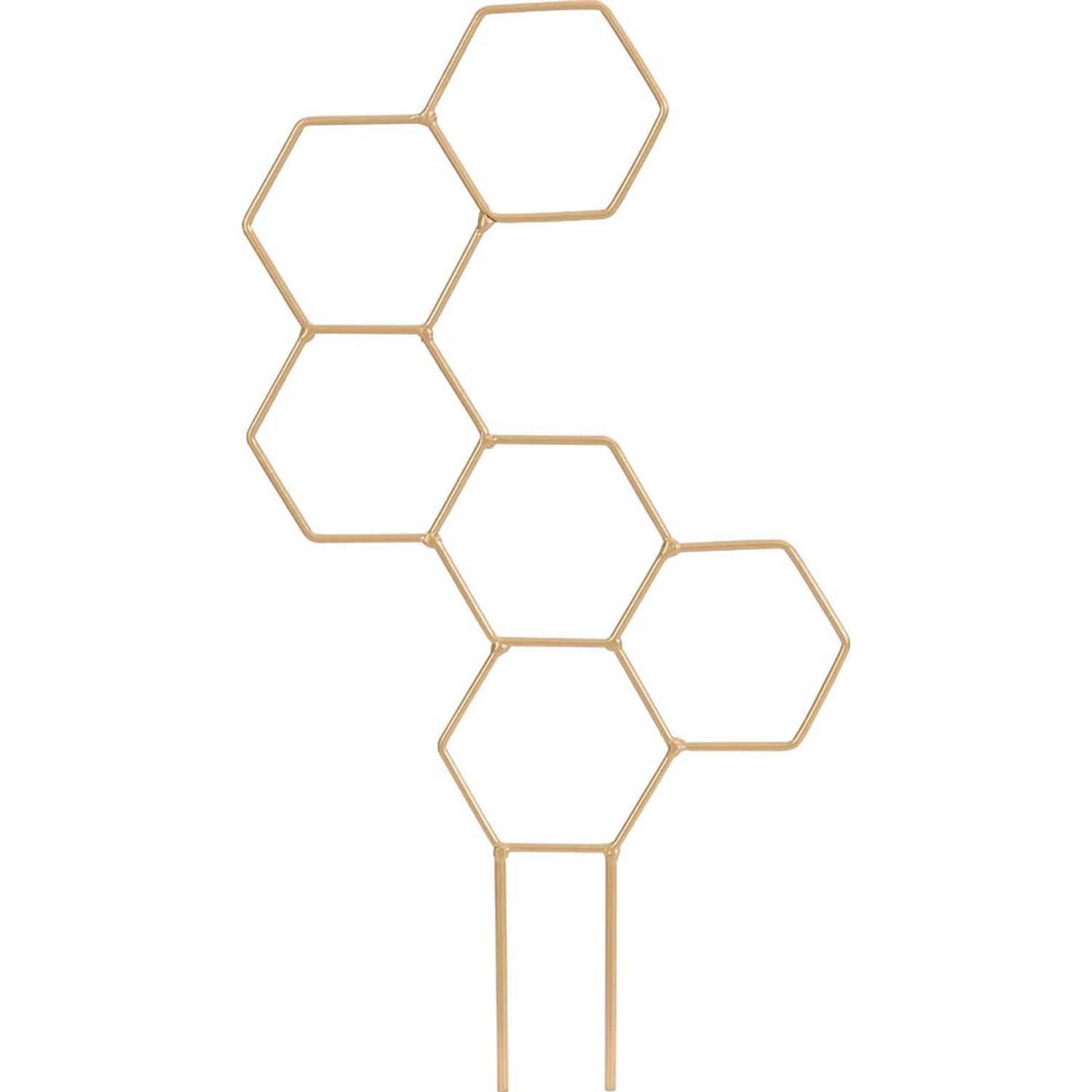 Podpórka metalowa Plaster Miodu złota - 21 x 40 cm