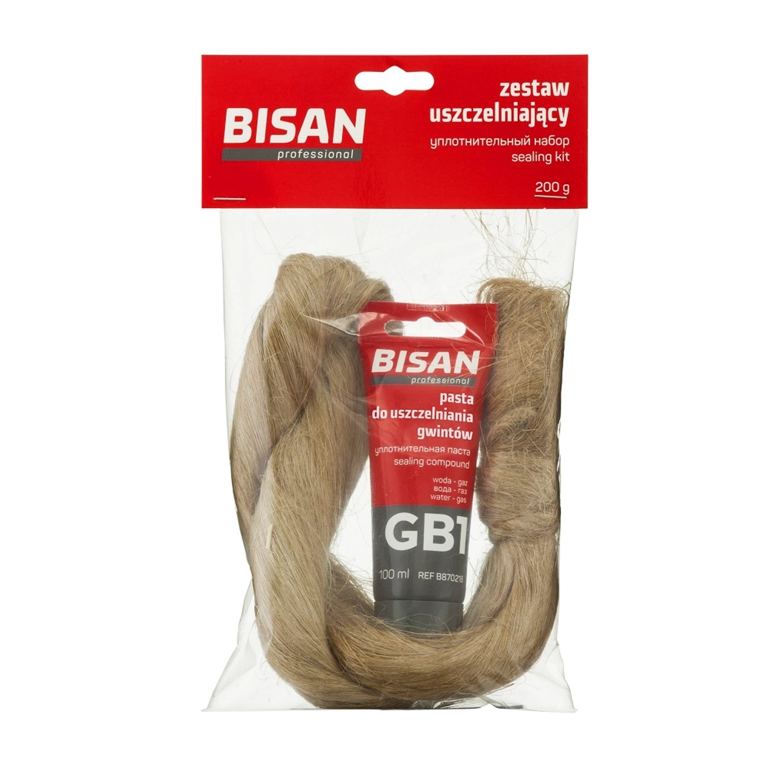 Bisan Zestaw uszczelniający pasta + pakuły 200 g