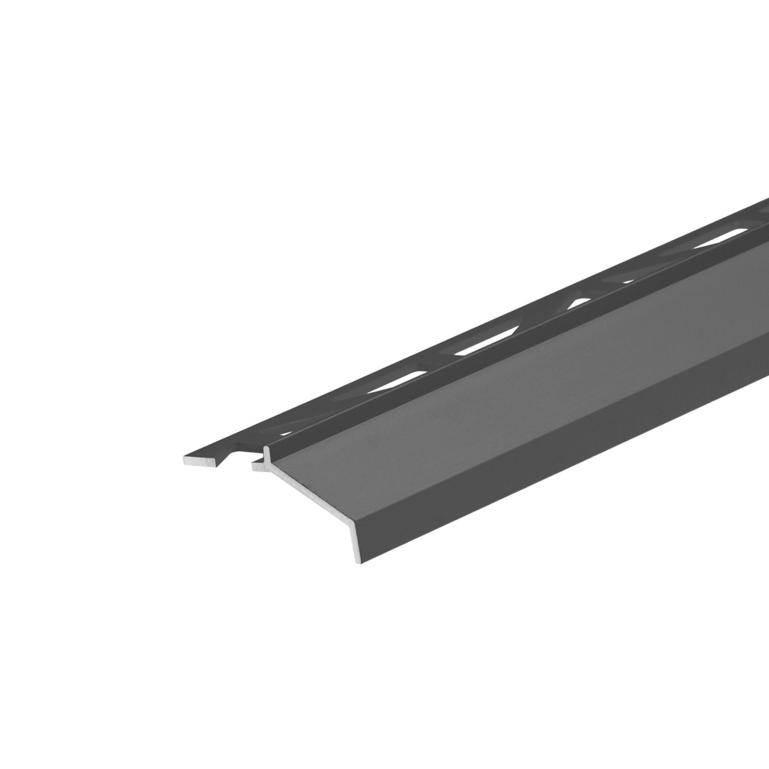 Cezar Profil aluminiowy do glazury okapowy grafit 15x17x2000 mm