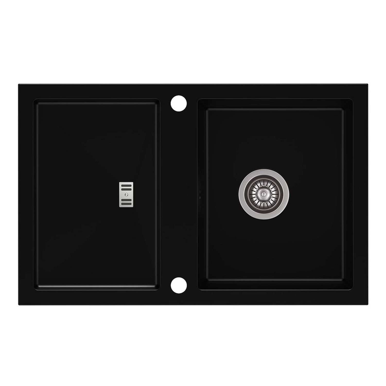 Zlewozmywak Slide 4 1-kom. z ociekaczem, czarny 79x50 cm