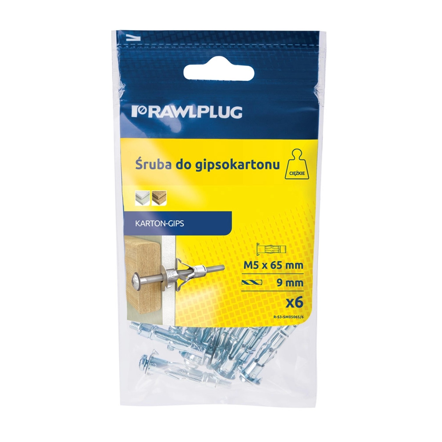 Rawlplug Kołek molly 5x65mm wkręt PH 6szt.