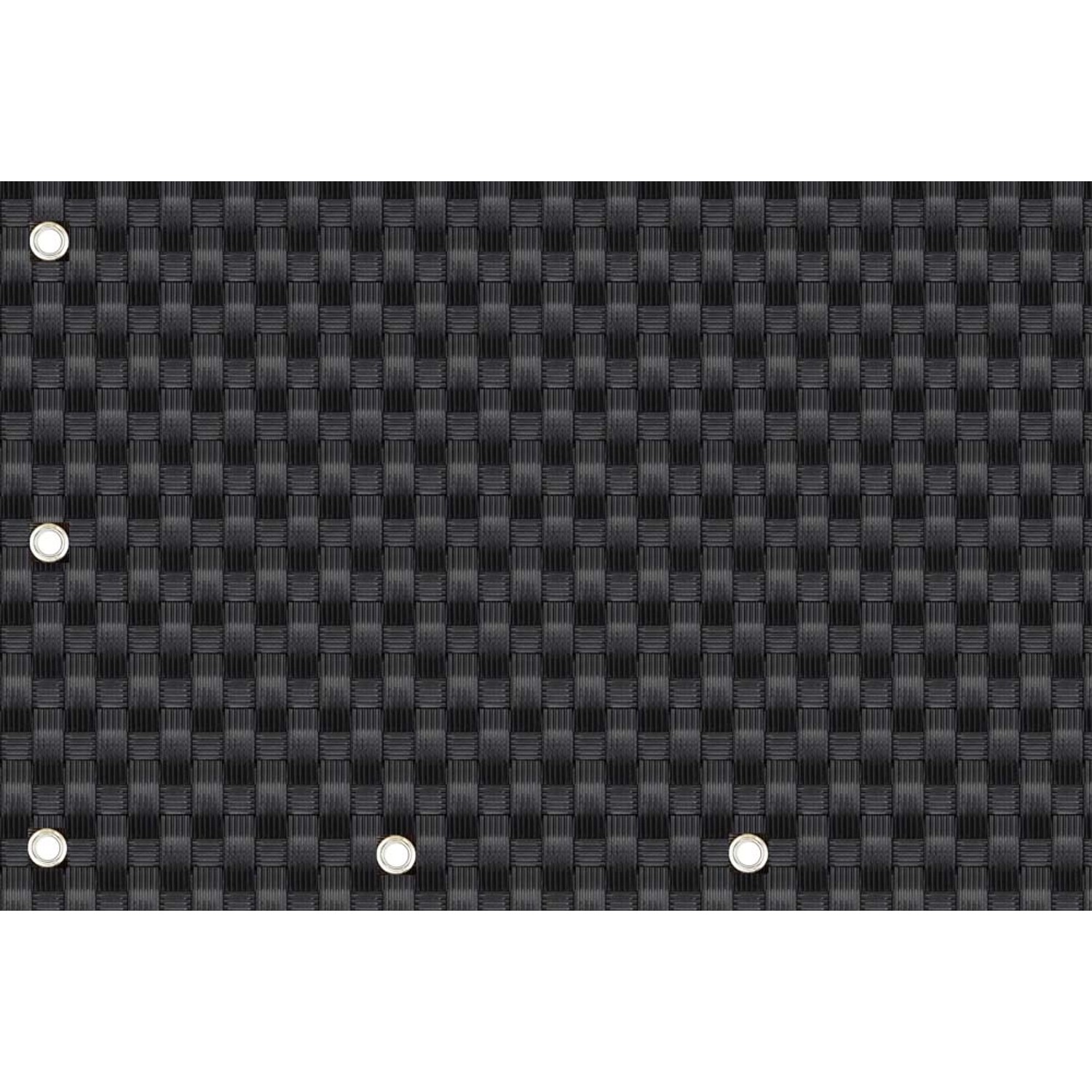 Mata rattanowa na wymiar czarna - 10 x 100 cm
