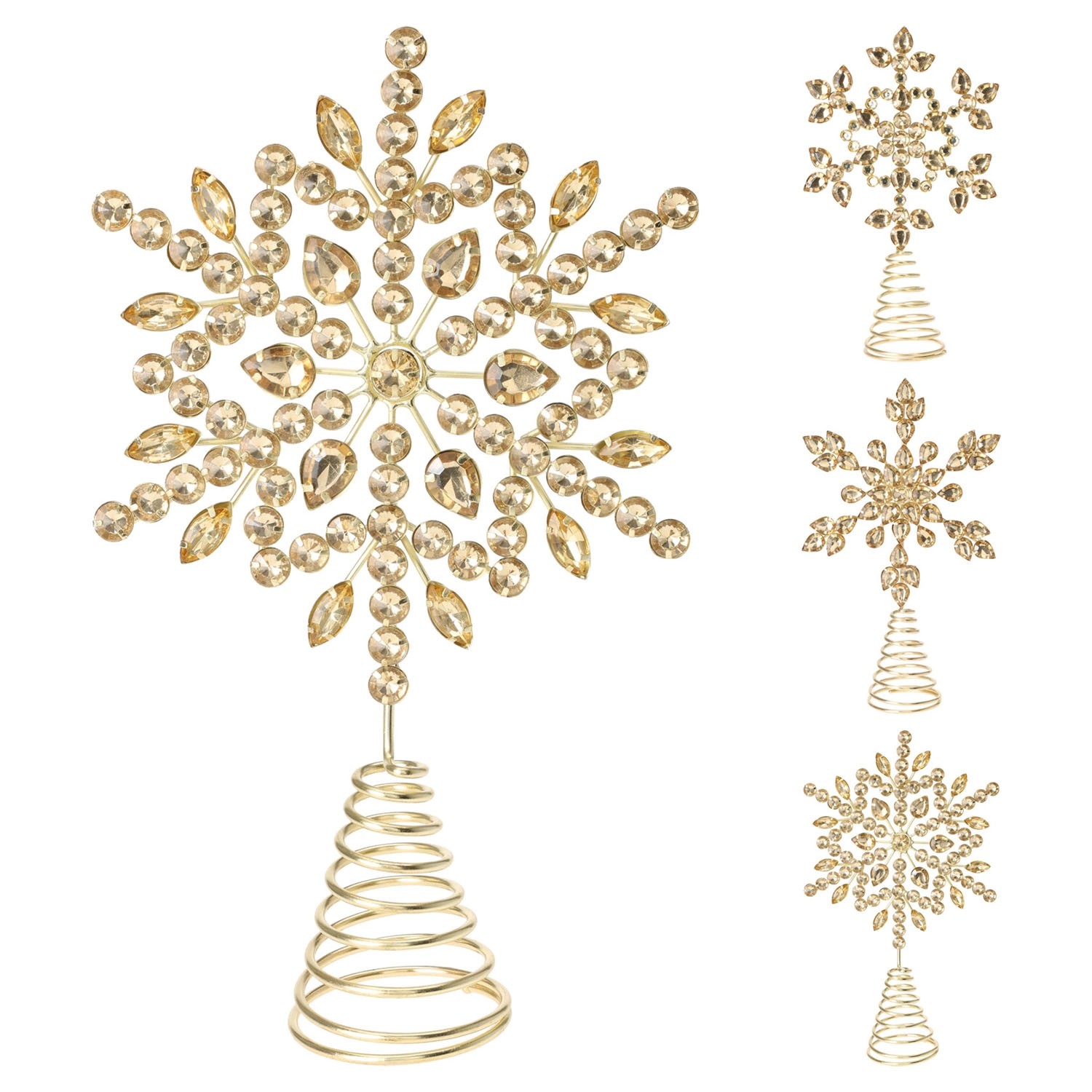 Czub na choinkę złoty, mix - 26x17 cm