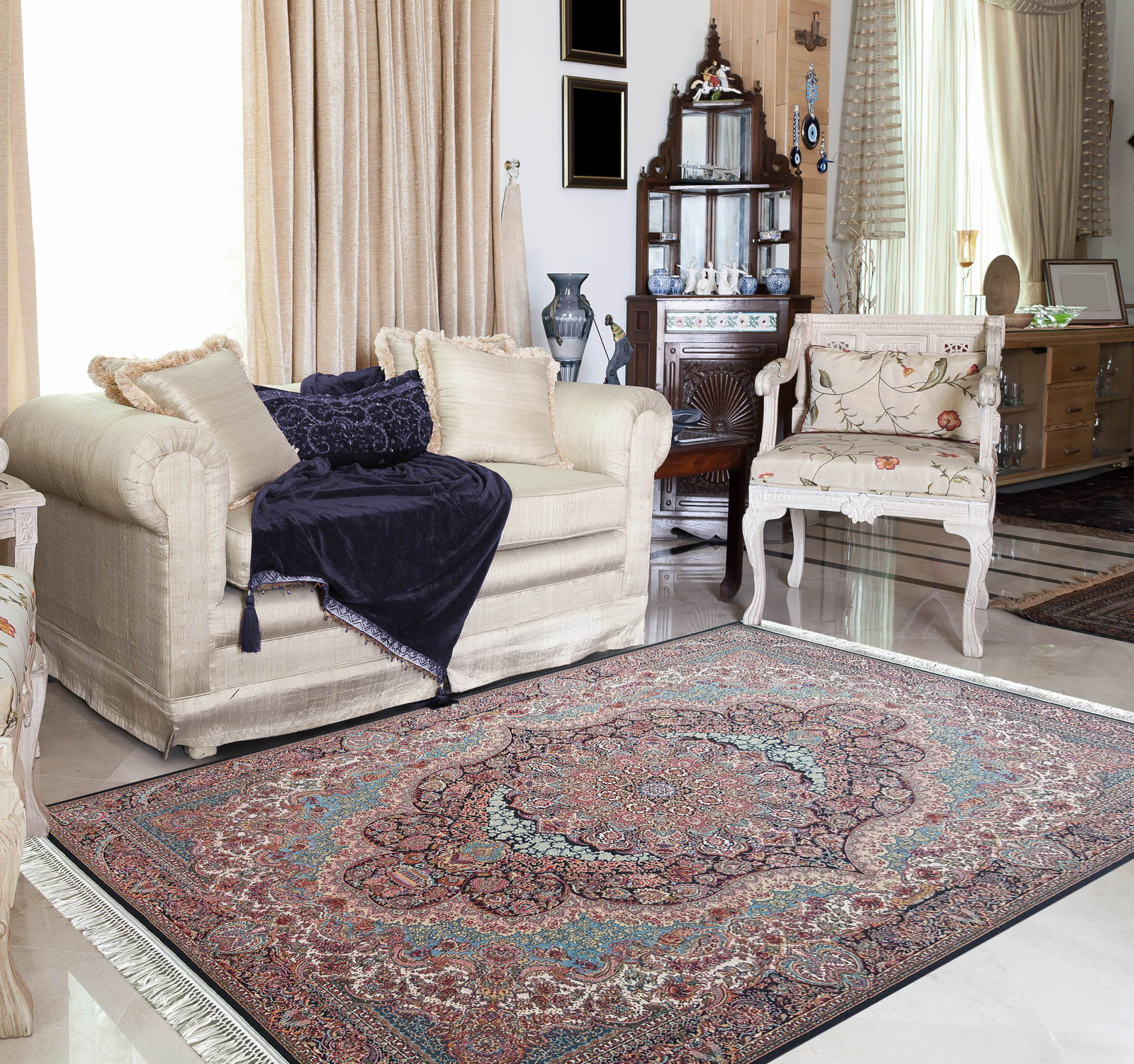 Kunsztowny dywan turecki- PERS- 05- wielokolorowy