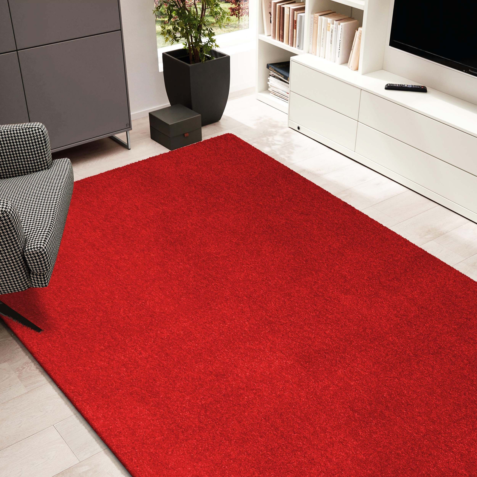 Dywan Premium jednolity - czerwony (N)