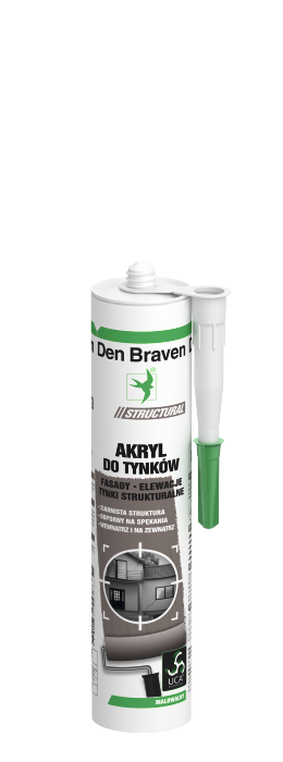 DEN BRAVEN KIT USZCZELNIAJĄCY AKRYL DO TYNKÓW BIAŁY 300ML