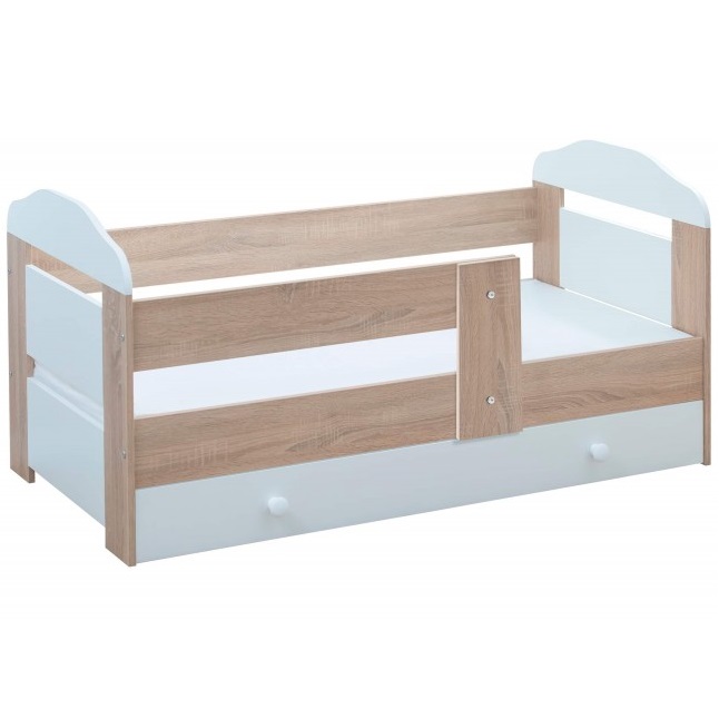 Tapczanik TOSIA z szufladą 140x70 + materac BR - Szary