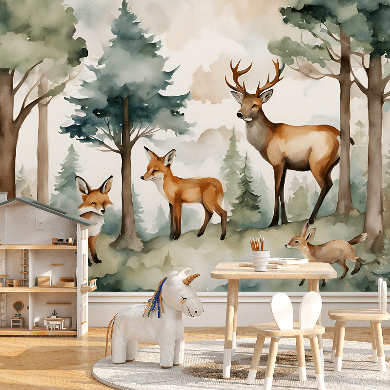 Fototapeta dla dzieci Leśne Zwierzęta - 300