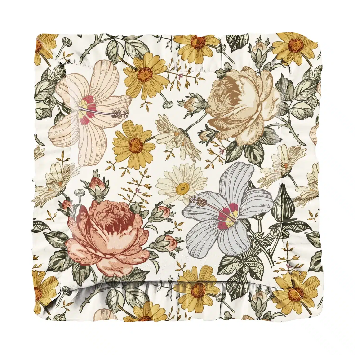 Poduszka Indian Summer z falbanką 40x40 cm - Poduszka z wypełnieniem 40x40cm