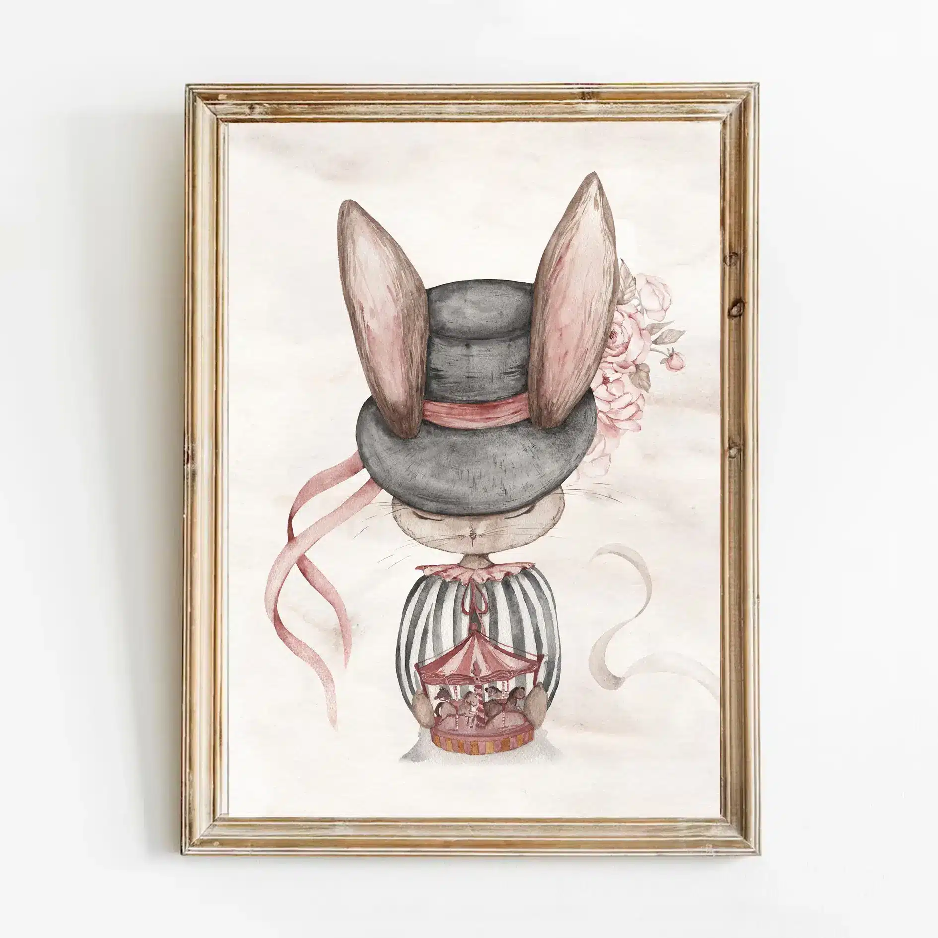 Plakat Ballerina w Kapeluszu z karuzelą - Sam plakat A3