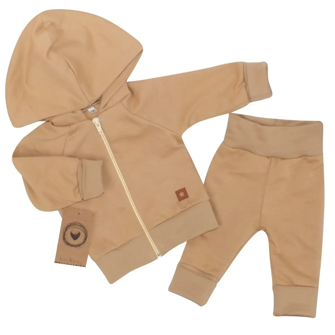 DRES NIEMOWLĘCY 2 CZĘŚCIOWY BAWEŁNIANY PIASKOWY BEŻOWY ZZ - 86