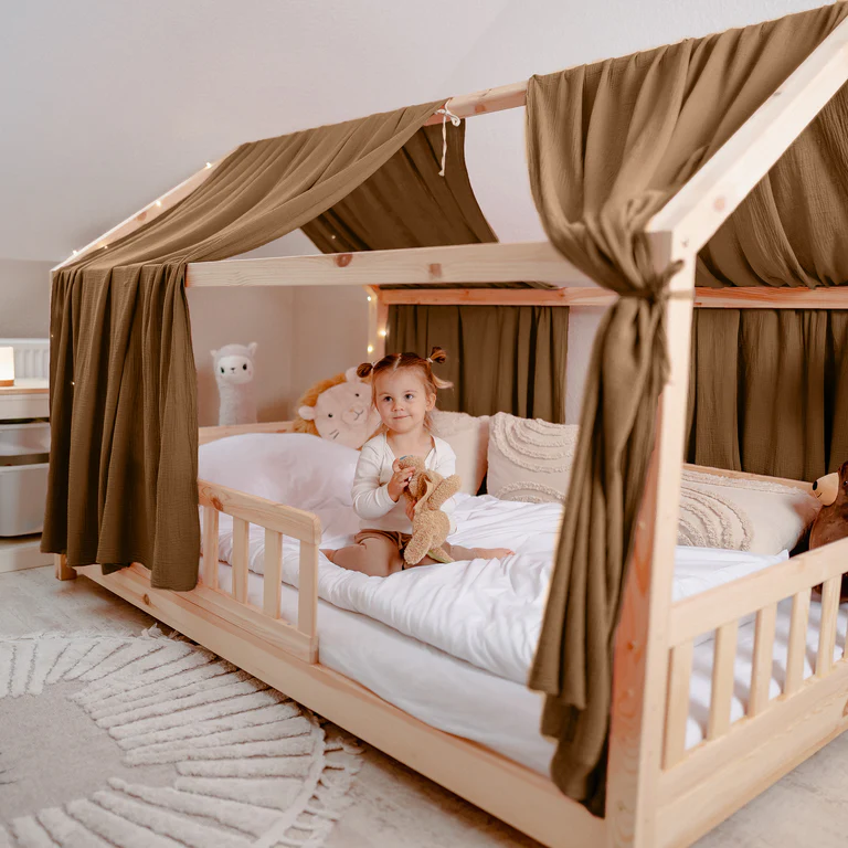 Zasłonki muślinowe do łóżka Nougat - rozmiar do wyboru MA - 135cm x 270cm