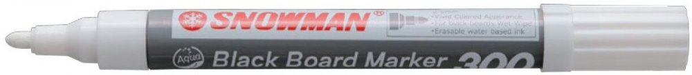 Marker kredowy Snowman 300, okrągła, 2-5mm, biały