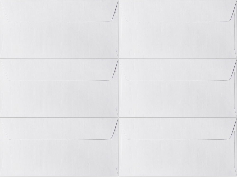 6x Koperta ozdobna, Galeria Papieru, DL Holland, 120g/m2, 10 sztuk, biały