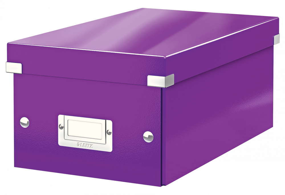 Pudełko na płyty CD/DVD Leitz Click&Store Wow, 147x206x352mm, 1 sztuka, fioletowy
