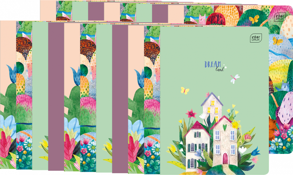 20x Zeszyt w wąskie linie Interdruk UV Girls, A5, 32 kartki, mix wzorów