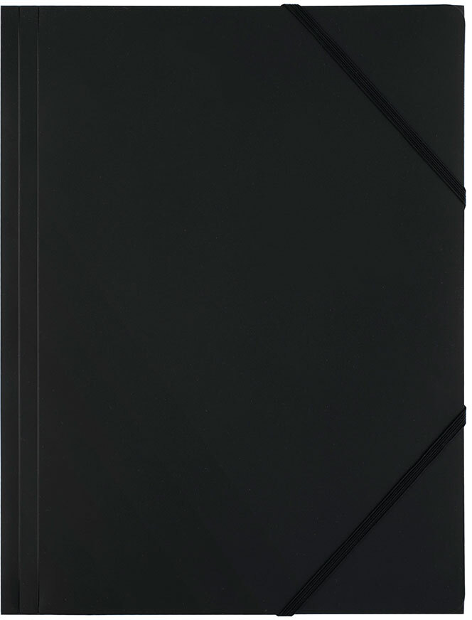 Teczka plastikowa z gumką D.Rect, A4, 40mm, czarny