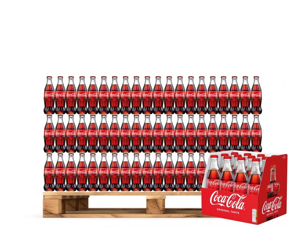 756x Napój gazowany Coca-Cola, butelka bezzwrotna, 0.33l