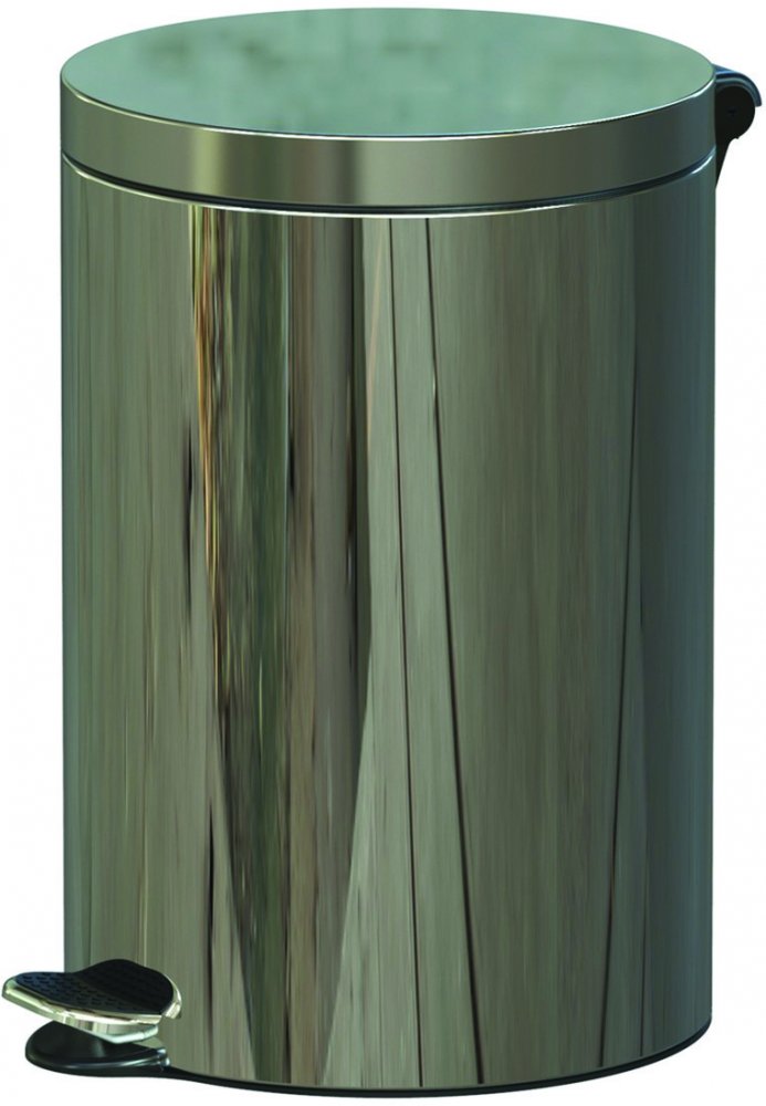 Kosz na śmieci Alda Freedom, z pokrywą, 20l, połysk, srebrny