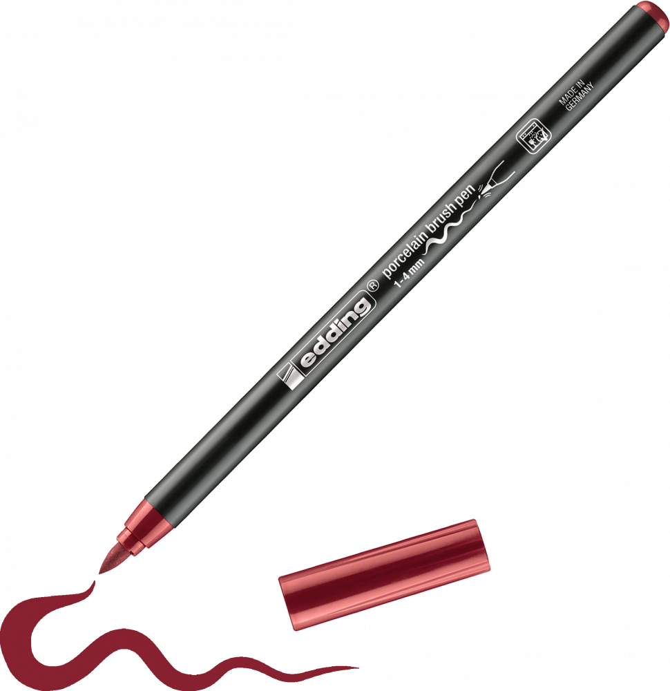Pisak do powierzchni ceramicznych edding 4200, 1-4mm, 1 sztuka, karmazynowy
