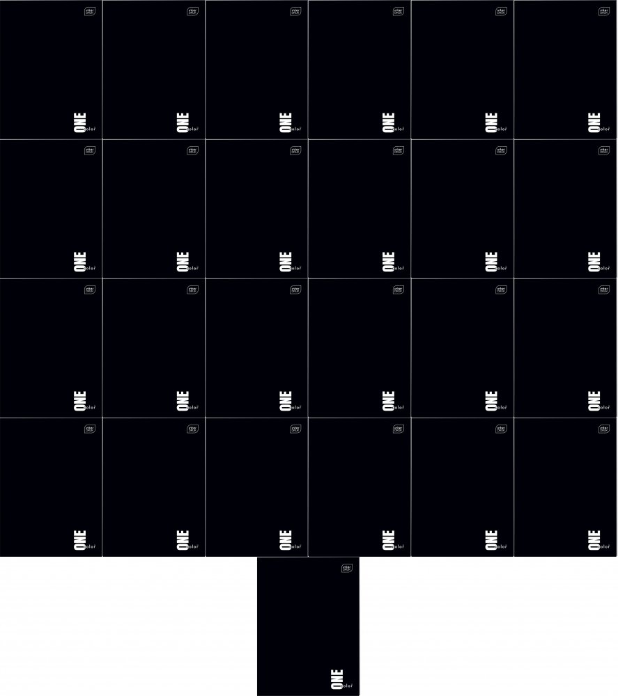 25x Zeszyt w kratkę Interdruk UV One Color, A4, 60 kartek, mix kolorów