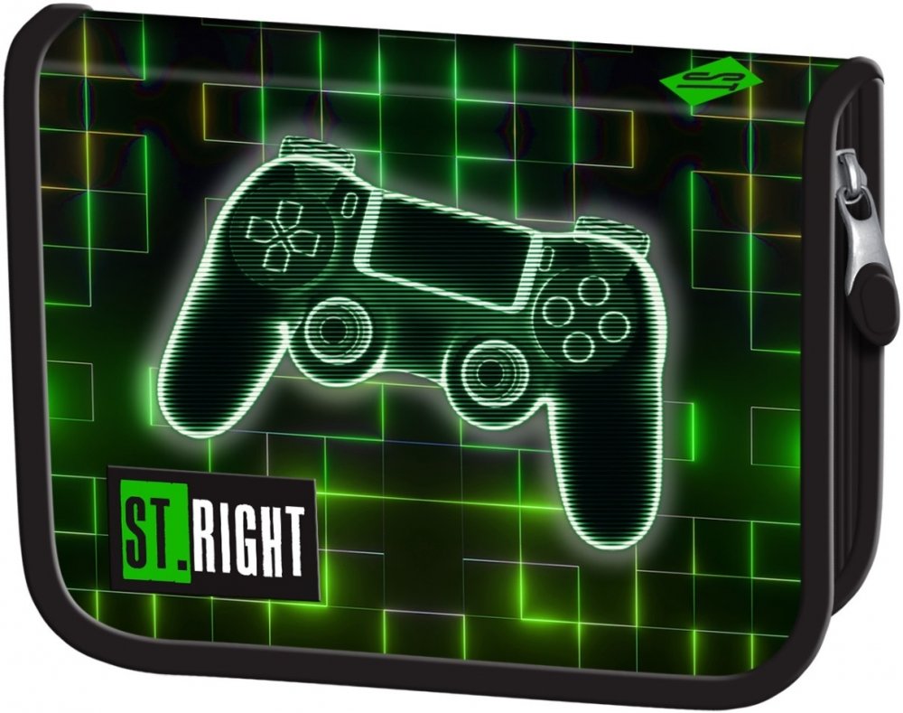 Piórnik dwuklapkowy St. Right PC3, bez wyposażenia, 20.5x14x3.5cm, Neon Pad