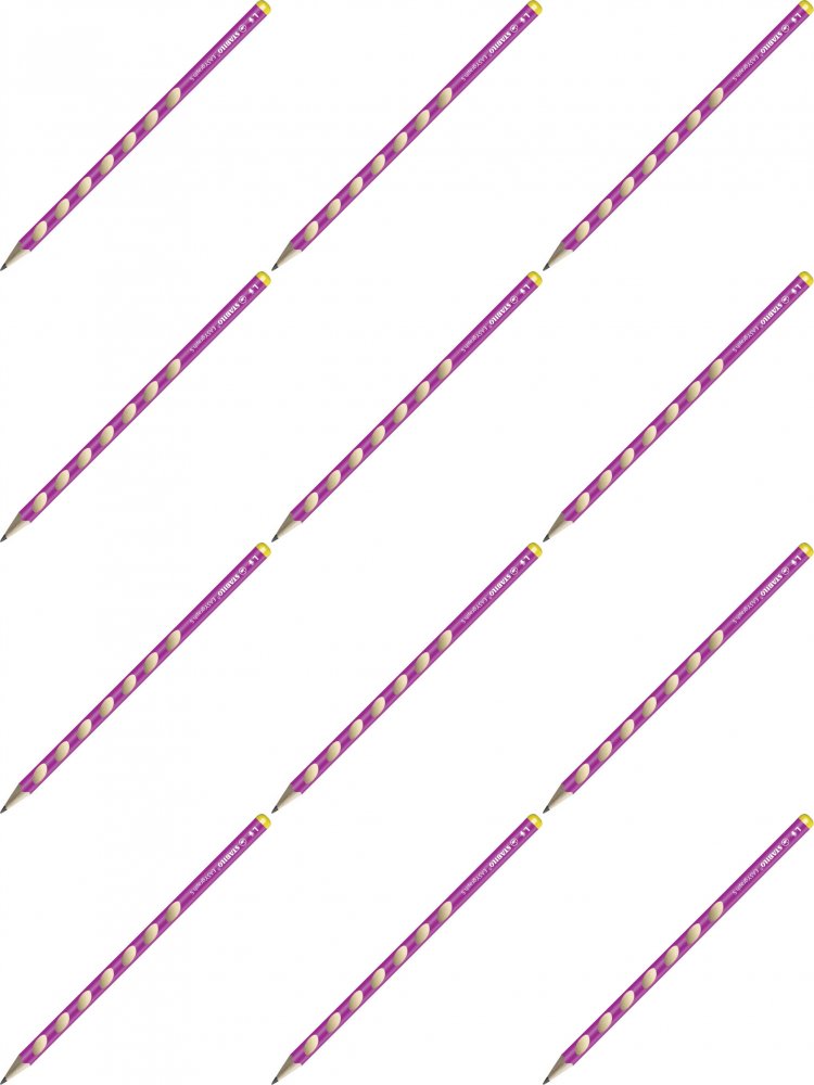 12x Ołówek Stabilo EASYgraph S, HB, cienki, dla leworęcznych, różowy