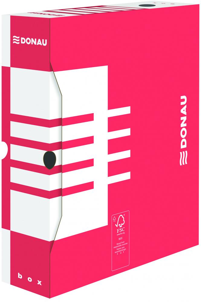 Pudło archiwizacyjne Donau, 80mm, czerwony
