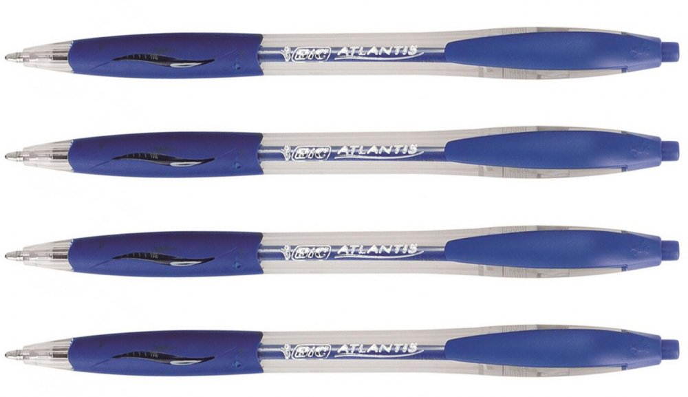 4x długopis automatyczny Bic, Atlantis, 1mm, niebieski