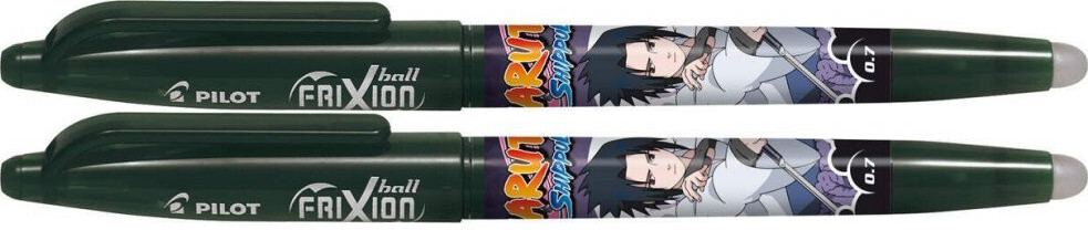 2x Pióro kulkowe wymazywalne Pilot Frixion Ball Naruto Sasuke, 0.7mm, czarny