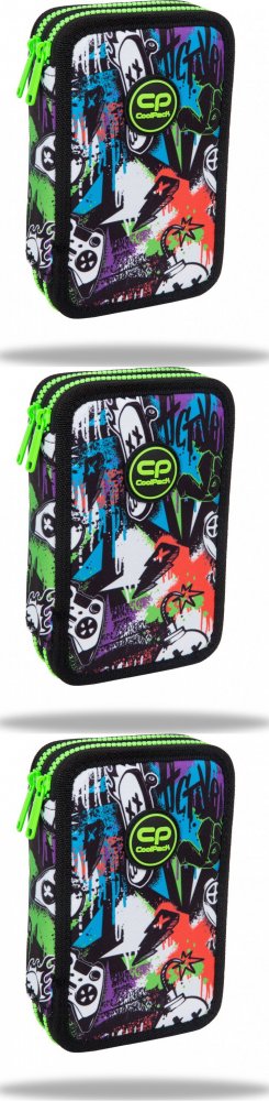 3x Piórnik szkolny CoolPack Jumper 2 Peek a Boo, 2-komorowy, z wyposażeniem