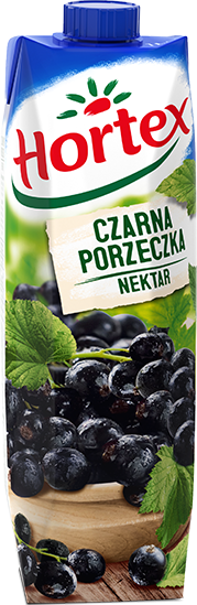 12x Sok czarna porzeczka Hortex, karton, 1l