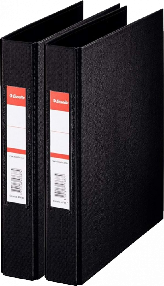 2x Segregator Esselte Vivida, A5, szerokość grzbietu 42mm, do 190 kartek, 2 ringi, czarny