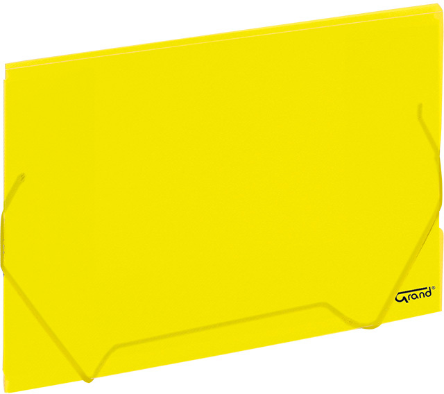 Teczka plastikowa z gumką Grand ZP-041, A4, żółty