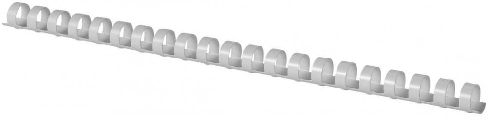 Grzbiety do bindowania Argo, plastik, 12.5mm, 100 sztuk, biały