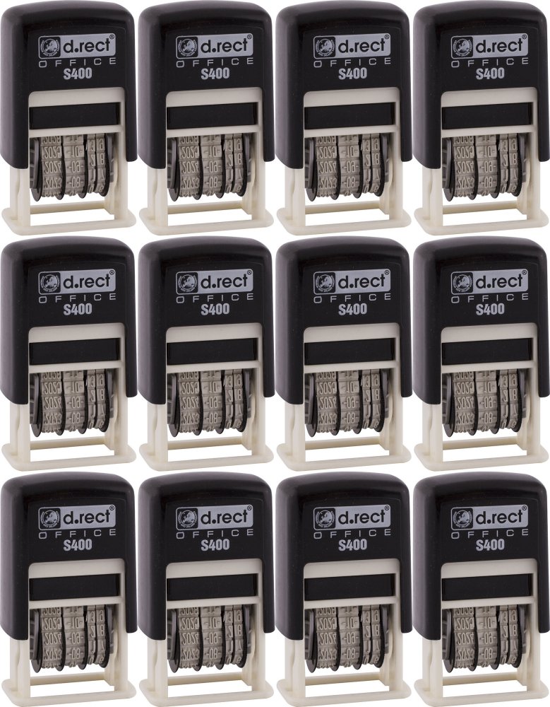 12x Datownik D.Rect S400, wersja ISO, czarny