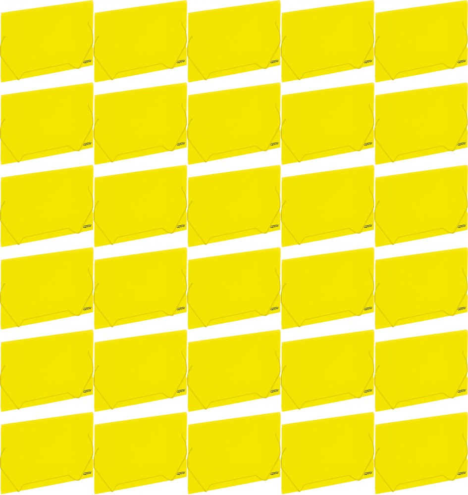 30x Teczka plastikowa z gumką Grand ZP-041, A4, żółty