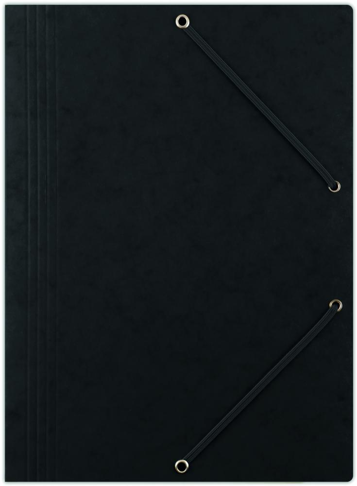 Teczka preszpanowa z gumką Donau, A4, 390g/m2, czarny