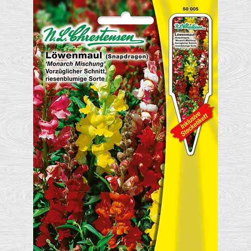 1 pac, Gura leului pitică Monarch, mix multicolor - Semințe: Mod de ambalare: 1 pac