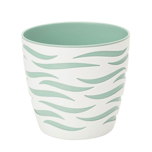 1 buc, Set de mască și ghiveci Sahara Duo, alb + verde mentă, 23 cm - : Mod de ambalare: 1 buc