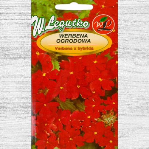 1 pac, Verbena de grădină roșie - Semințe: Mod de ambalare: 0.3 g