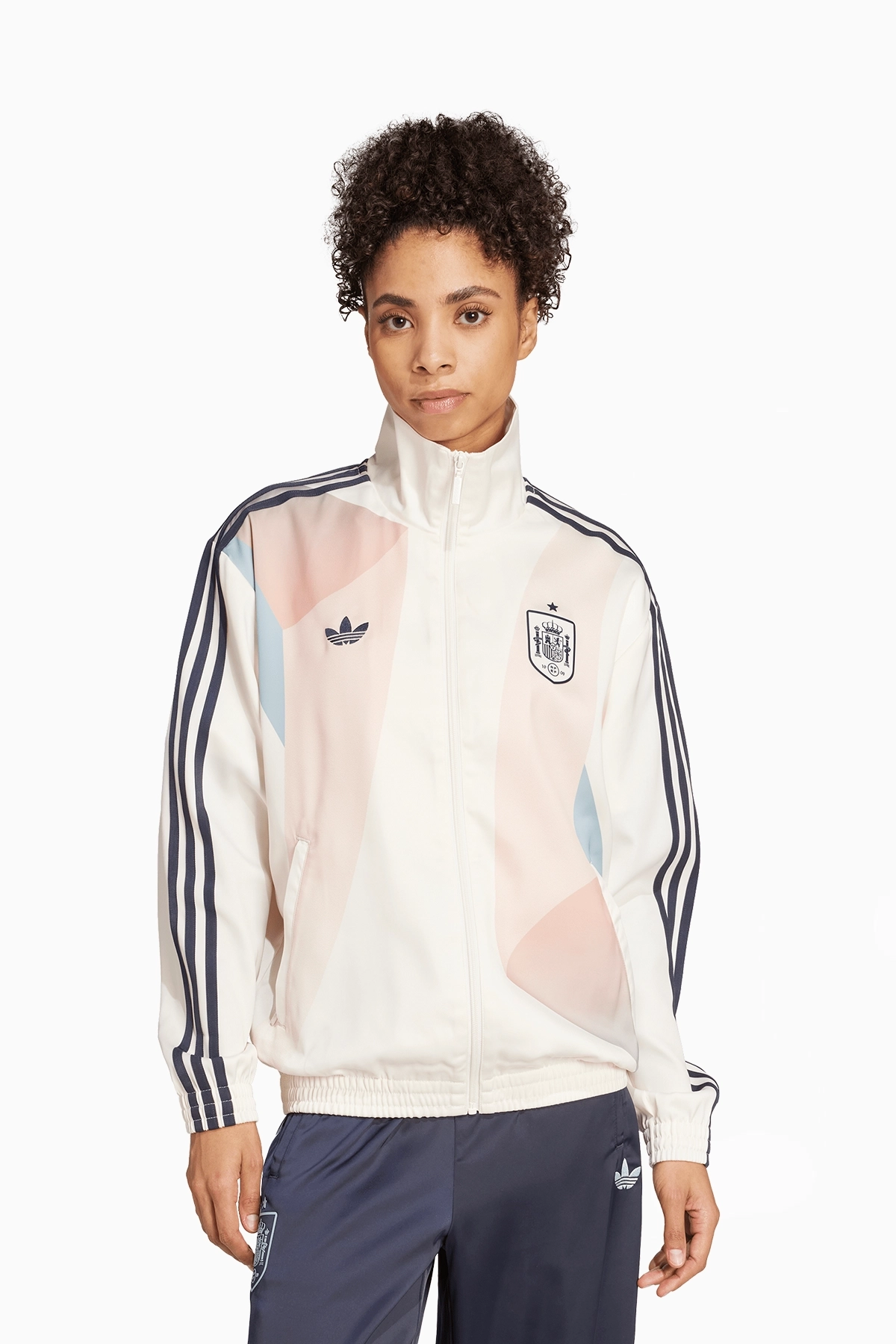 Bluza Reprezentacji Hiszpanii adidas 2025 Track Damska - Beżowy
