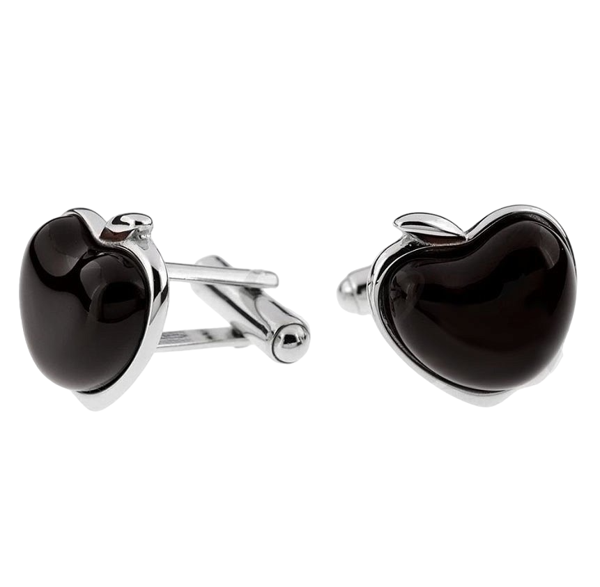 Spinki do mankietów srebro bursztyn wiśnia - wysyłka 24 h!