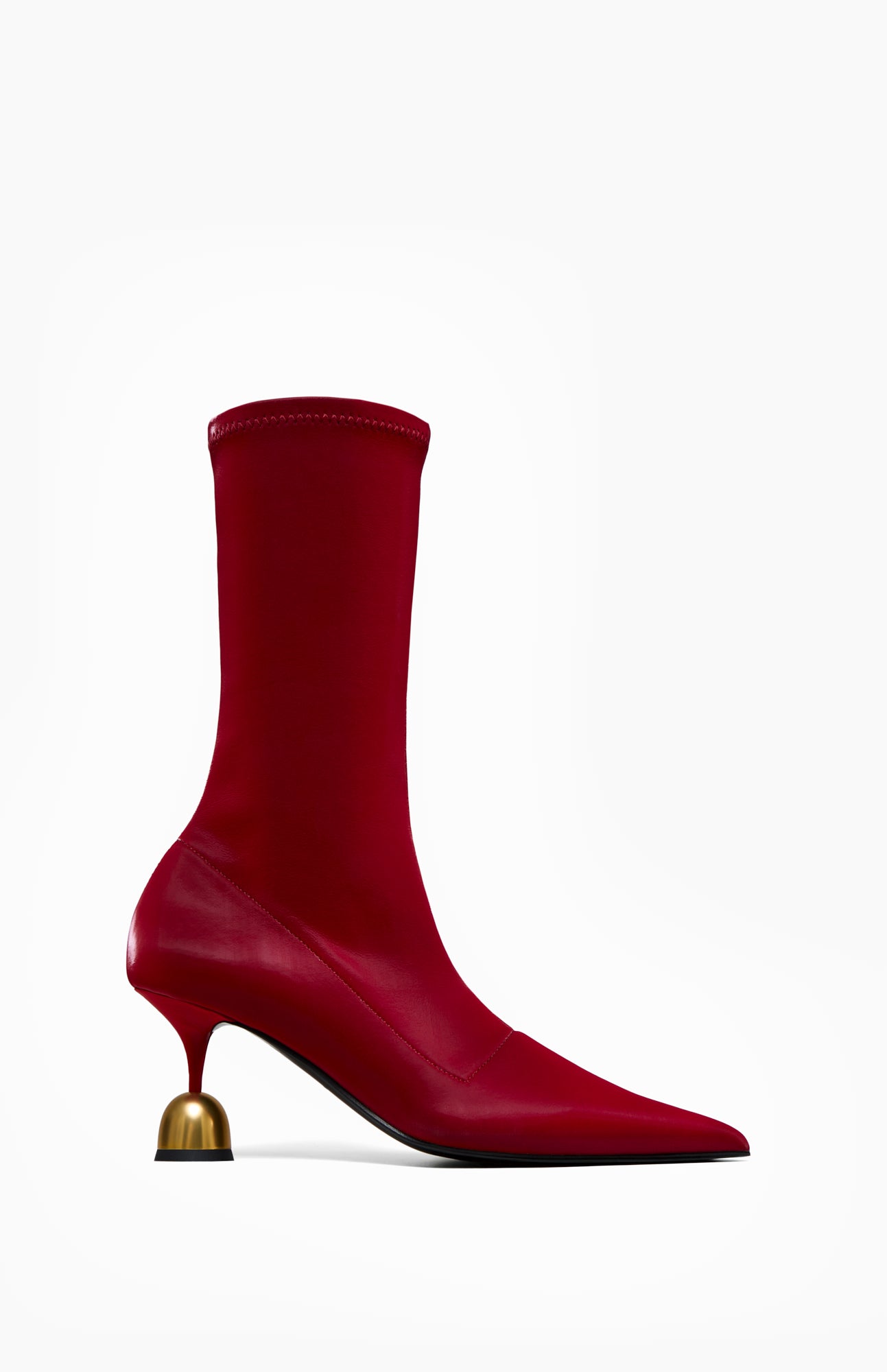 Skórzane botki damskie PENELOPE RUBY RED 36 - Vanda Novak