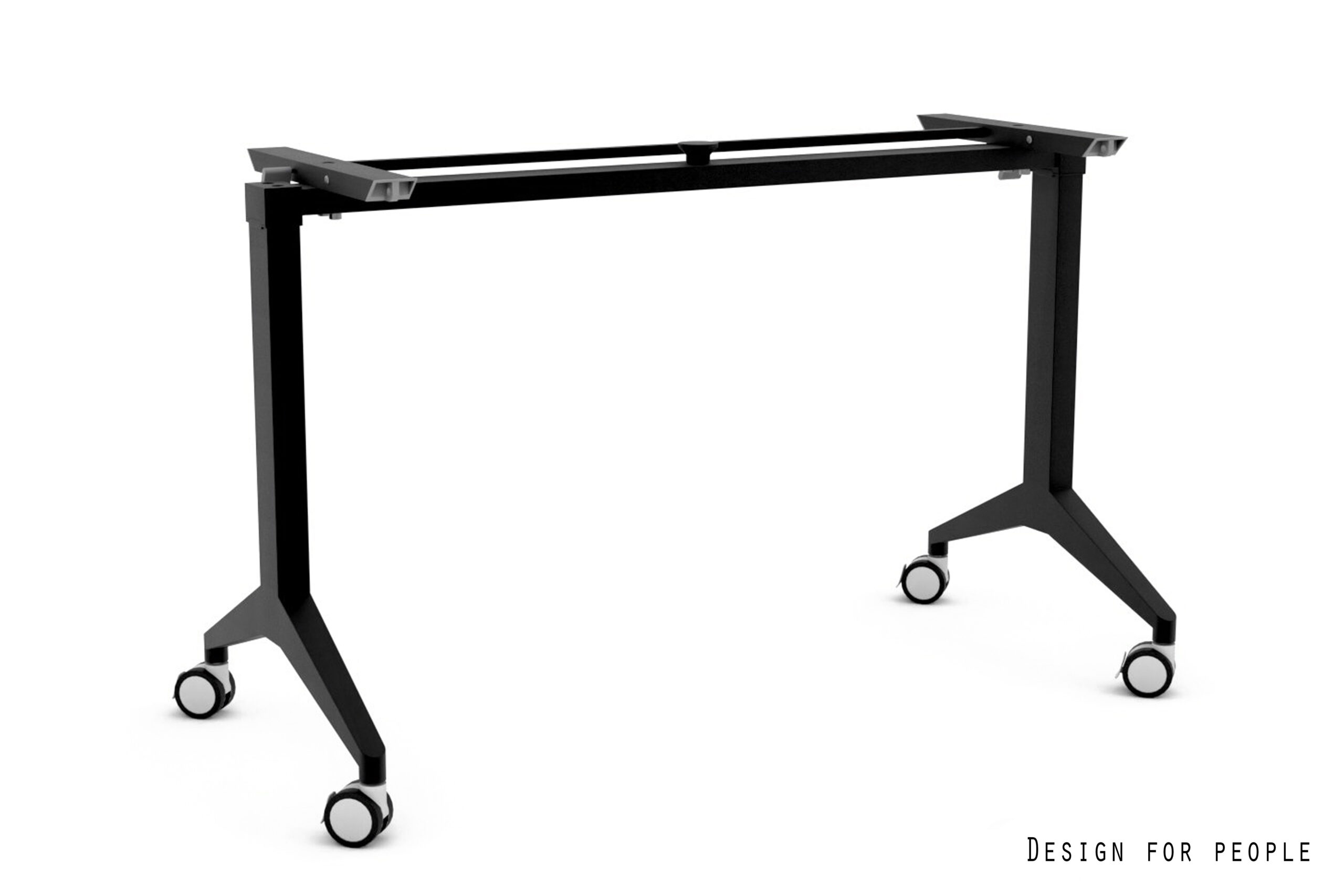 YUMI S biurko składane, stelaż biurka mobilnego (Szerokość: 115,5 cm, Kolor: czarny)